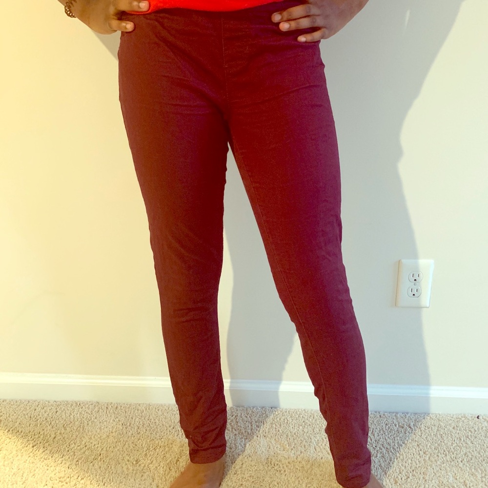 Burgundy Jeggings
